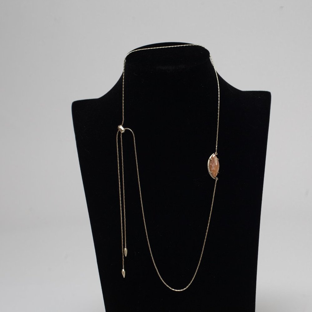 Kendra Scott Gold-Plate Adjustable Slider Chain Necklace with Stone and …